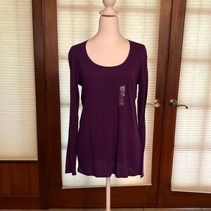 Women's Purple Long Sleeve Top